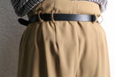 beige color high waist 2 tuck wide pants