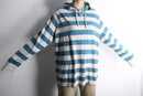 sky blue easy border hoodie