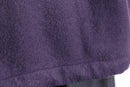 purple color fluffy hi neck jacket