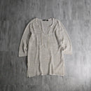 2000s lace up openwark knit pull