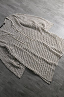 2000s lace up openwark knit pull