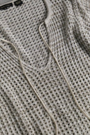 2000s lace up openwark knit pull