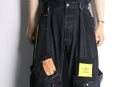 "Re:make" track baggy denim pants