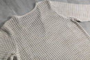 2000s lace up openwark knit pull