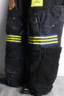 "Re:make" track baggy denim pants
