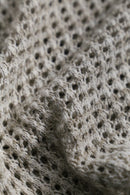 2000s lace up openwark knit pull
