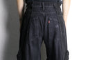 "Re:make" track baggy denim pants