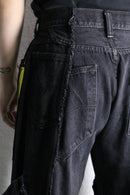 "Re:make" track baggy denim pants