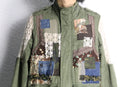 "Re:make" lace up design military coat