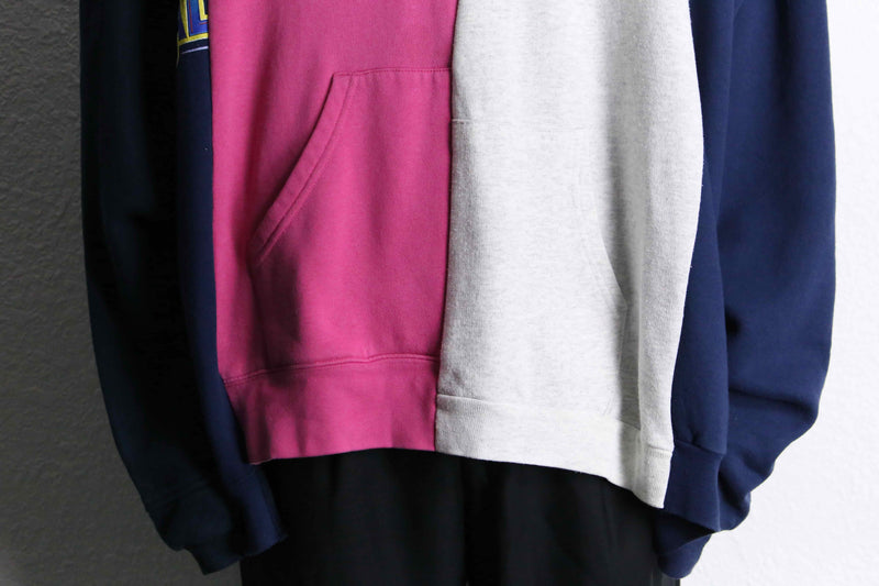"Re:make" docking multicolor loose hoodie