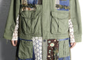 "Re:make" lace up design military coat