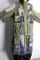"Re:make" lace up design military coat
