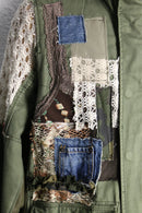 "Re:make" lace up design military coat