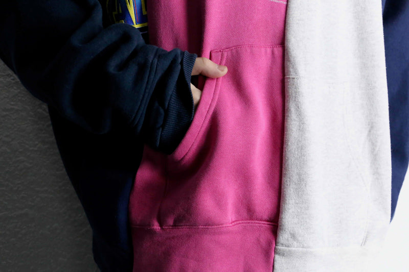 "Re:make" docking multicolor loose hoodie
