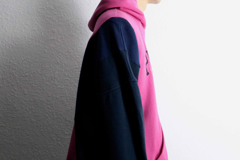 "Re:make" docking multicolor loose hoodie