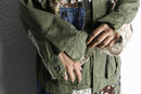 "Re:make" lace up design military coat