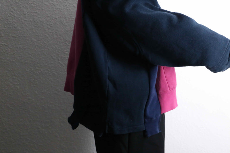 "Re:make" docking multicolor loose hoodie
