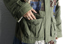 "Re:make" lace up design military coat