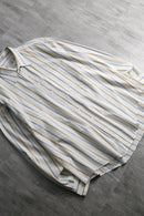 1990s Yves Saint Laurent mulch color stripe dress shirt