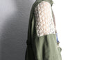"Re:make" lace up design military coat