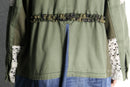 "Re:make" lace up design military coat