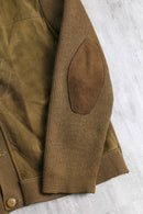 1960〜70's brown suede leather switch knit cardigan