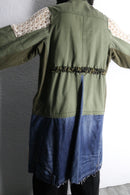 "Re:make" lace up design military coat
