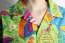 “Polo by Ralph Lauren” mulch color H/S open collar shirt