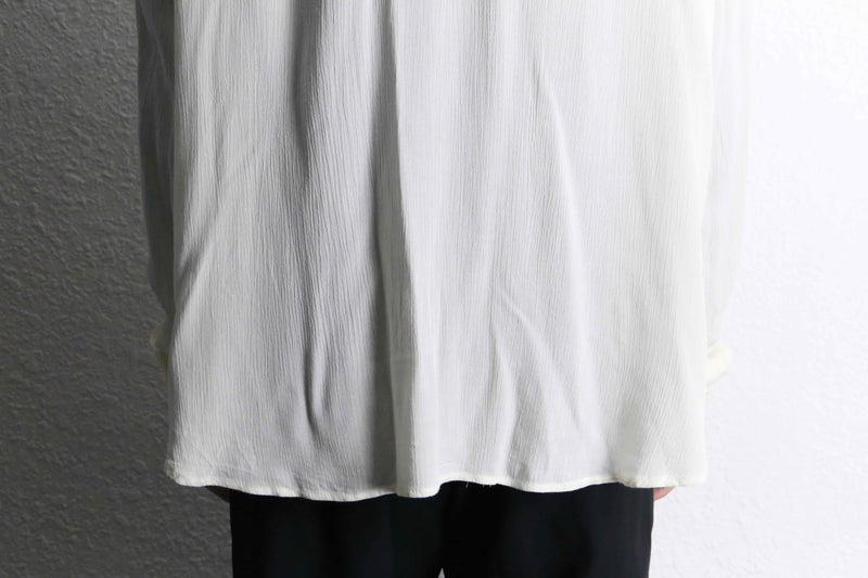 lace design drape rayon white shirt