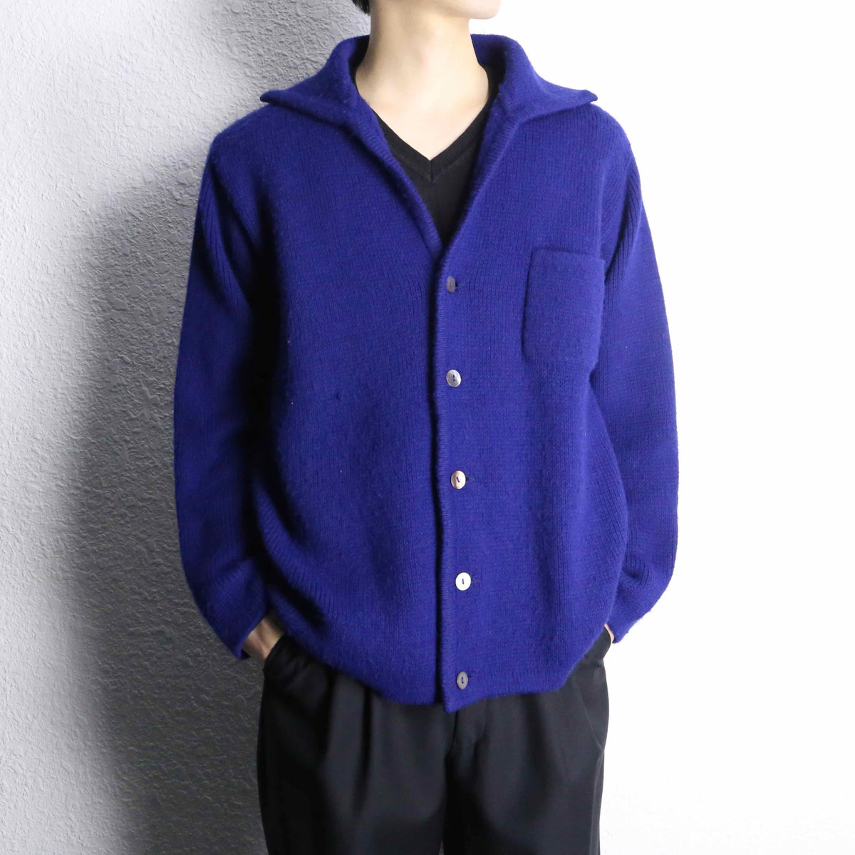 vivid cobalt blue cardigan