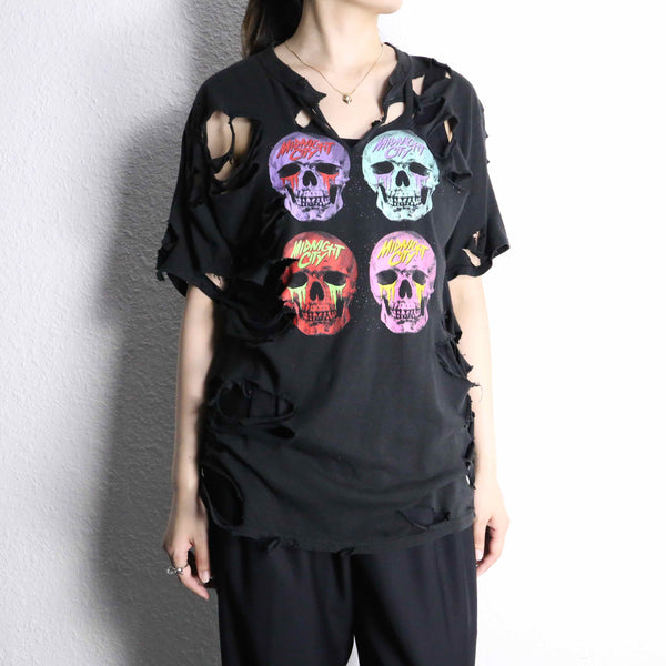 "Re:make" skull damage Tee