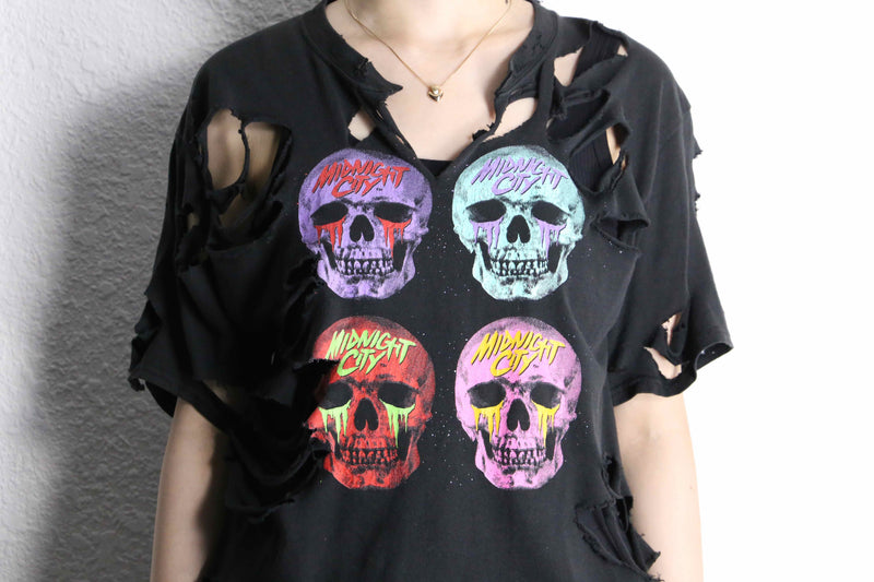 "Re:make" skull damage Tee