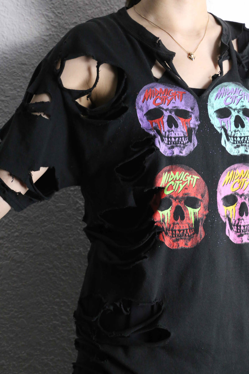 "Re:make" skull damage Tee