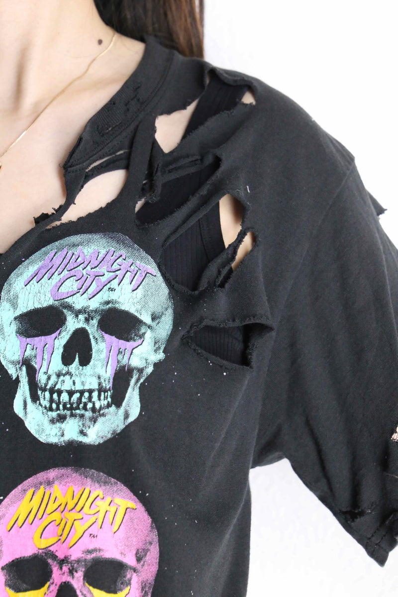 "Re:make" skull damage Tee