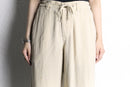 ivory linen wide easy trousers