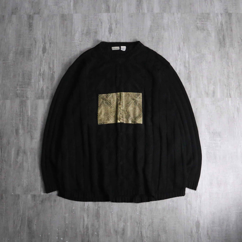1990s square paint acryl knit