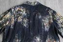 "CHICO'S" abstract botanical pattern easy tailored jacket