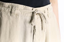 ivory linen wide easy trousers