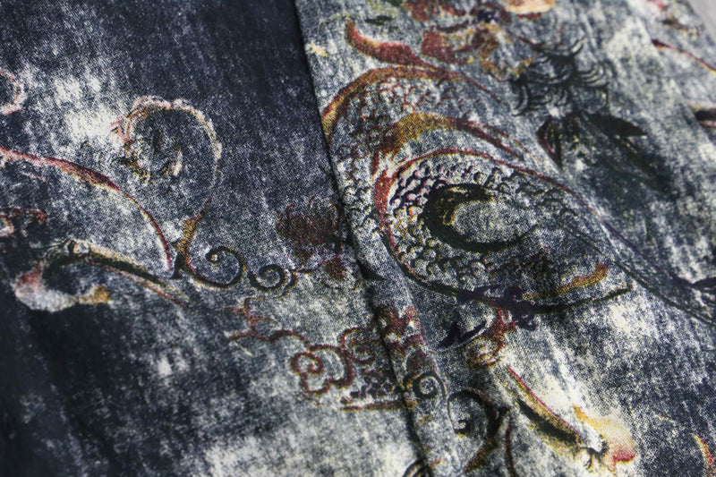 "CHICO'S" abstract botanical pattern easy tailored jacket