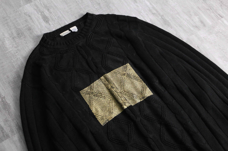 1990s square paint acryl knit