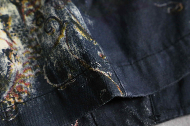 "CHICO'S" abstract botanical pattern easy tailored jacket