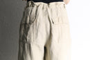 ivory linen wide easy trousers