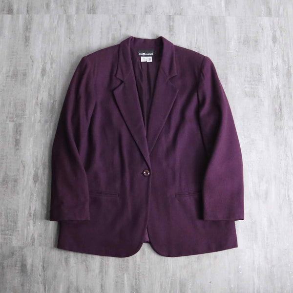 "SAG HARBOR" wool100% purple tailored jacket
