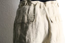 ivory linen wide easy trousers