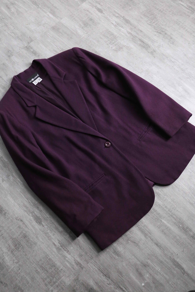 "SAG HARBOR" wool100% purple tailored jacket