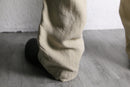 ivory linen wide easy trousers