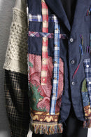 ''Re:make''rug patchwork tailored jacket