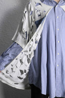 "Re:make" sports tee docking button-down shirt