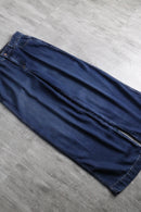 indigo color tencel baggy denim pants
