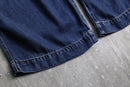 indigo color tencel baggy denim pants